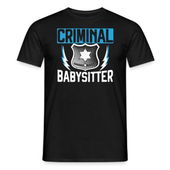 Krimineller Babysitter Gefängniswärter Strafvollzugsbeamter - Männer T-Shirt - Schwarz - Vorne - AI Model Male 178 light (178cm)
