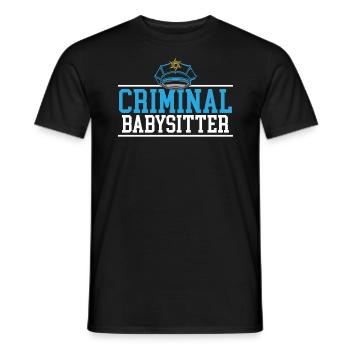 Krimineller Babysitter Gefängniswärter Strafvollzugsbeamter - Männer T-Shirt - Schwarz - Vorne - AI Model Male 178 light (178cm)
