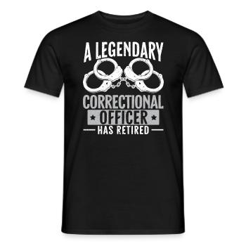 Ein legendärer Justizvollzugsbeamter ist in den Ruhestand gegangen - Männer T-Shirt - Schwarz - Vorne - AI Model Male 178 light (178cm)