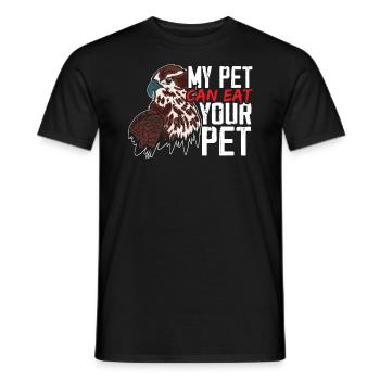 Mein Haustier kann dein Haustier essen Falknermeister - Männer T-Shirt - Schwarz - Vorne - AI Model Male 178 light (178cm)