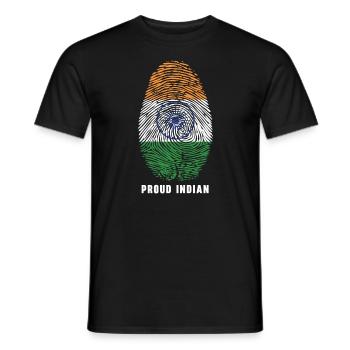 Tag der indischen Republik Hindustani indische Flagge - Männer T-Shirt - Schwarz - Vorne - AI Model Male 178 light (178cm)