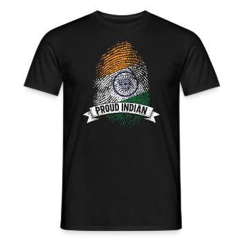 Tag der indischen Republik Hindustani indische Flagge - Männer T-Shirt - Schwarz - Vorne - AI Model Male 178 light (178cm)