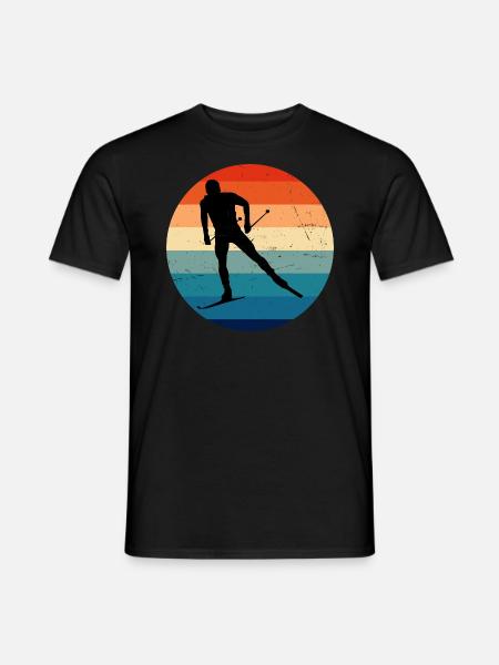 Langlauf Skating Langlauf Langlauf Skate Langlauf - Männer T-Shirt - Schwarz