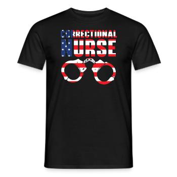 Correctional Nurse Medical Worker Gefängniskrankenschwester USA - Männer T-Shirt - Schwarz - Vorne - AI Model Male 178 light (178cm)