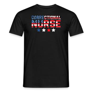 Correctional Nurse Medical Worker Gefängniskrankenschwester USA - Männer T-Shirt - Schwarz - Vorne - AI Model Male 178 light (178cm)