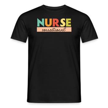 Correctional Nurse Medical Worker Gefängniskrankenschwester - Männer T-Shirt - Schwarz - Vorne - AI Model Male 178 light (178cm)
