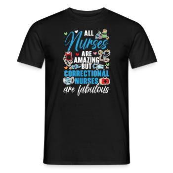 Correctional Nurse Medical Worker Gefängniskrankenschwester - Männer T-Shirt - Schwarz - Vorne - AI Model Male 178 light (178cm)