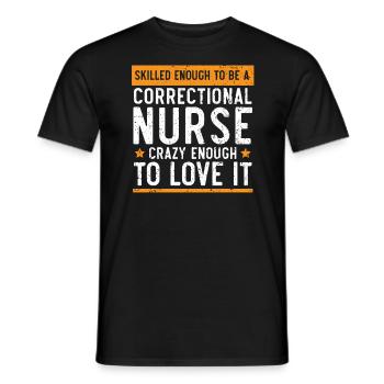 Correctional Nurse Medical Worker Gefängniskrankenschwester - Männer T-Shirt - Schwarz - Vorne - AI Model Male 178 light (178cm)