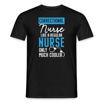 Correctional Nurse Medical Worker Gefängniskrankenschwester - Männer T-Shirt - Schwarz - Vorne - AI Model Male 178 light (178cm)