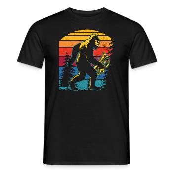 Bigfoot Joueur de tuba Musicien d’instruments de musique - T-shirt homme - noir - Devant - AI Model Male 178 light (178cm)