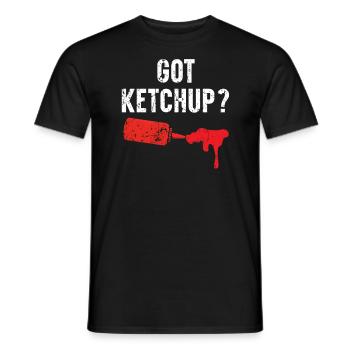 Got Ketchup Condiments Food Lover Tomato Ketchup - Men's T-Shirt - black - Front - AI Model Male 178 light (178cm)