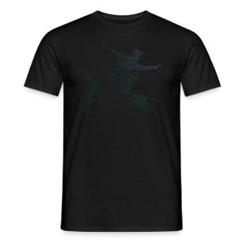 Course libre hommes Parkour féminin Parcours - T-shirt homme - noir - Devant - AI Model Male 178 light (178cm)