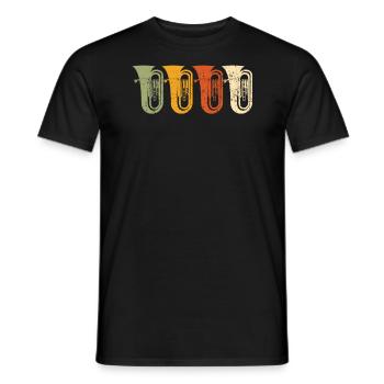 Tubaspieler Musikinstrument Instrumentalist - Männer T-Shirt - Schwarz - Vorne - AI Model Male 178 light (178cm)