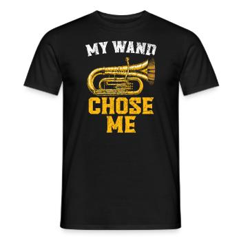 My Wand Chosen Me Tubaspieler Instrumentalist - Männer T-Shirt - Schwarz - Vorne - AI Model Male 178 light (178cm)