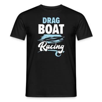Drag Boat Racing Boat Race Boat Riding Lover - T-shirt homme - noir - Devant - AI Model Male 178 light (178cm)