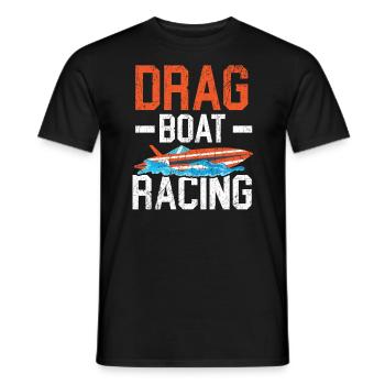 Drag Boat Racing Boat Race Boat Riding Lover - T-shirt homme - noir - Devant - AI Model Male 178 light (178cm)