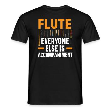 Flöte Alle anderen sind Begleitung Flötist - Männer T-Shirt - Schwarz - Vorne - AI Model Male 178 light (178cm)