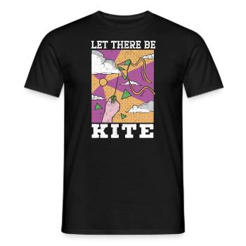Let There Be Kite Flying Lover Kite Whisperer - Men's T-Shirt - black - Front - AI Model Male 178 light (178cm)