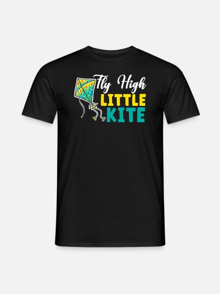 Fly High Little Kite Flying Lover Kite Whisperer - Men's T-Shirt - black