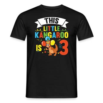 Ce petit kangourou est 3 animaux sauvages anniversaire - T-shirt homme - noir - Devant - AI Model Male 178 light (178cm)
