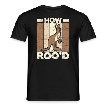 How Roo'd Kangaroo Wildlife Animal Australia - Men's T-Shirt - black - Front - AI Model Male 178 light (178cm)