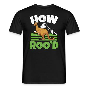 How Roo'd Kangaroo Wildlife Animal Australia - Men's T-Shirt - black - Front - AI Model Male 178 light (178cm)