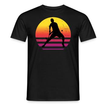 Unihockey Innebandy Floorball Unihockeyspielen - Männer T-Shirt - Schwarz - Vorne - AI Model Male 178 light (178cm)