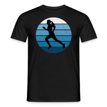 Women's Jogging Men's Running Running Fitness - Men's T-Shirt - black - Front - AI Model Male 178 light (178cm)