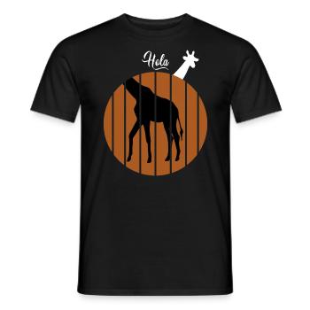 Giraffe Sunset Silhouette - T-shirt homme - noir - Devant - AI Model Male 178 light (178cm)