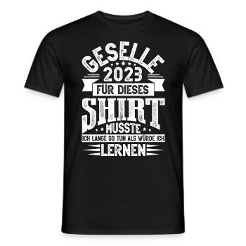Geselle 2023 Gesellenprüfung - Männer T-Shirt - Schwarz - Vorne - AI Model Male 178 light (178cm)