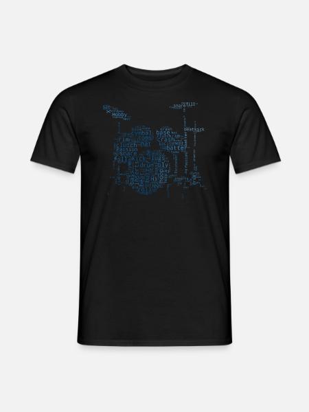 Herren Drummer Schlagzeugspielen Schlagzeugspieler - Männer T-Shirt - Schwarz