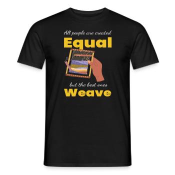 Tissage égal Tissage Weberin Tissage - T-shirt homme - noir - Devant - AI Model Male 178 light (178cm)