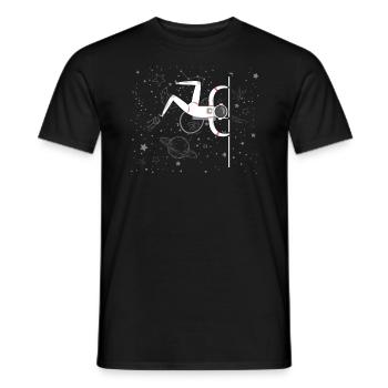 Calisthenics Astronaut Fitness Workout Exercise - Men's T-Shirt - black - Front - AI Model Male 178 light (178cm)