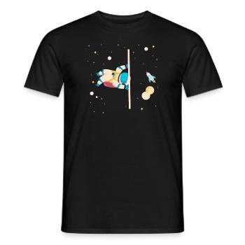 Calisthenics Astronaut Fitness Workout Exercise - Men's T-Shirt - black - Front - AI Model Male 178 light (178cm)