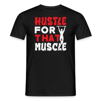 Hektik für das Muskeltraining Calisthenics - Männer T-Shirt - Schwarz - Vorne - AI Model Male 178 light (178cm)