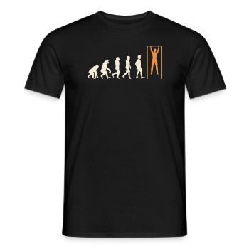 Calisthenics Evolution Fitness Workout Exercise - Men's T-Shirt - black - Front - AI Model Male 178 light (178cm)