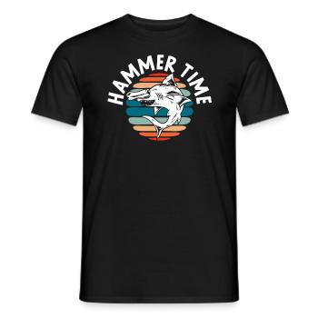 Hammer Time Requin-marteau Requin Biologie marine Animal - T-shirt homme - noir - Devant - AI Model Male 178 light (178cm)