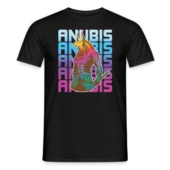 Ägyptischer Gott Anubis Ägypten - Männer T-Shirt - Schwarz - Vorne - AI Model Male 178 light (178cm)