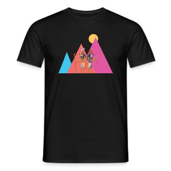 Pyramides égyptiennes Egypte - T-shirt homme - noir - Devant - AI Model Male 178 light (178cm)