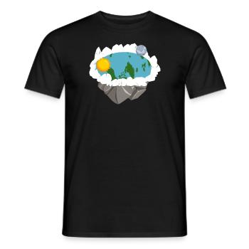 Flat Earth Society Théorie du complot Flat Earther - T-shirt homme - noir - Devant - AI Model Male 178 light (178cm)