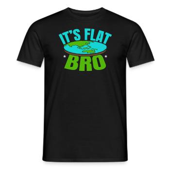 C’est Flat Bro Flat Earth Society Flat Earther - T-shirt homme - noir - Devant - AI Model Male 178 light (178cm)