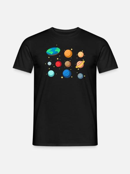 Flat Earth Society Conspiracy Theory Flat Earther - Mænd T-shirt - sort