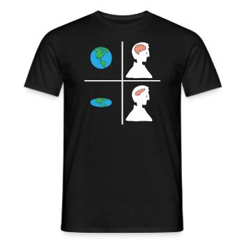 Flat Earth Society Théorie du complot Flat Earther - T-shirt homme - noir - Devant - AI Model Male 178 light (178cm)