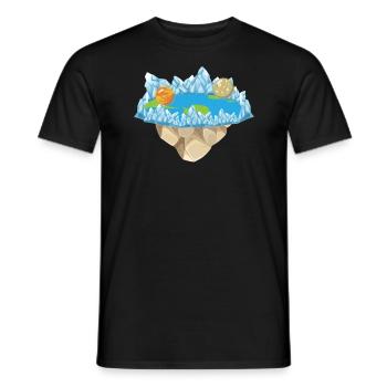Flat Earth Society Théorie du complot Flat Earther - T-shirt homme - noir - Devant - AI Model Male 178 light (178cm)
