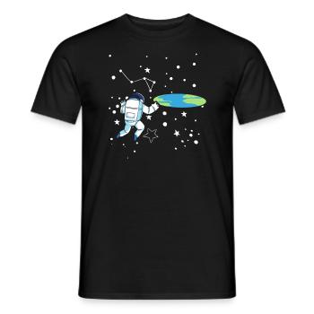 Flat Earth Society Théorie du complot Flat Earther - T-shirt homme - noir - Devant - AI Model Male 178 light (178cm)