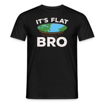 C’est Flat Bro Flat Earth Society Flat Earther - T-shirt homme - noir - Devant - AI Model Male 178 light (178cm)