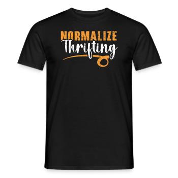 Normalisieren Sie sparsame Sparsamkeit Liebhaber Schnäppchenjagd - Männer T-Shirt - Schwarz - Vorne - AI Model Male 178 light (178cm)
