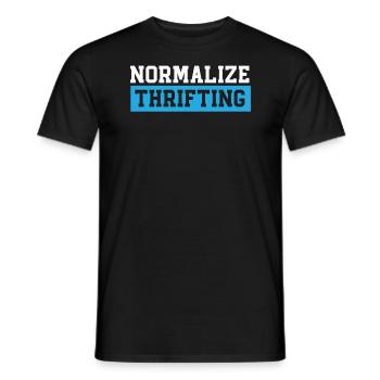 Normalisieren Sie sparsame Sparsamkeit Liebhaber Schnäppchenjagd - Männer T-Shirt - Schwarz - Vorne - AI Model Male 178 light (178cm)