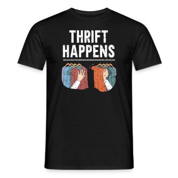 Sparsamkeit passiert sparsame Königin Schnäppchenjagd - Männer T-Shirt - Schwarz - Vorne - AI Model Male 178 light (178cm)