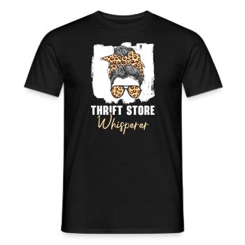 Thrift Store Whisperer Thrifting Bargain Hunting - Men's T-Shirt - black - Front - AI Model Male 178 light (178cm)
